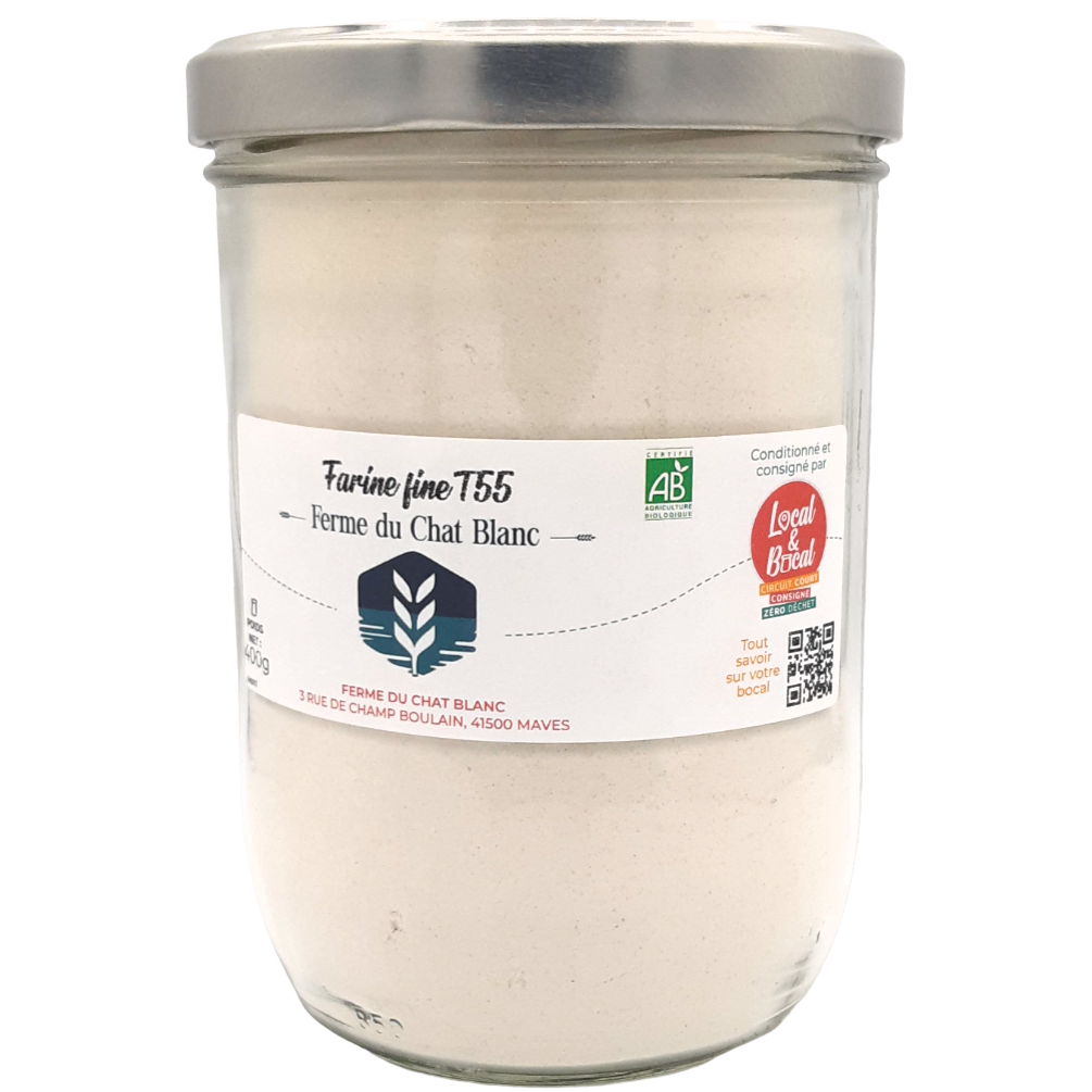 Ferme du Chat Blanc - Farine fine T55 BIO - 400g