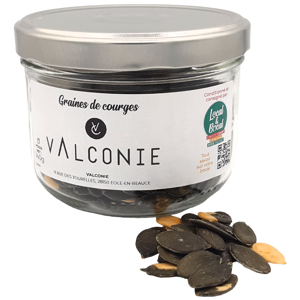 Valconie - Graines de courges Brutes - 140g