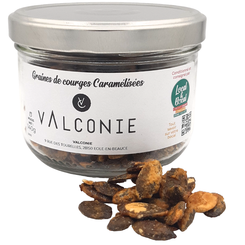 Valconie - Graines de courges Caramélisées - 140g