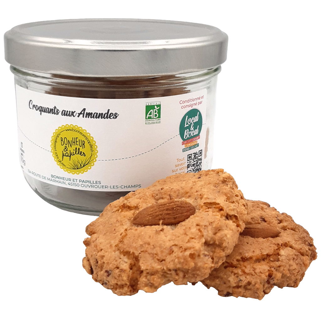 Bonheur et Papilles - Croquants aux Amandes BIO - 110g