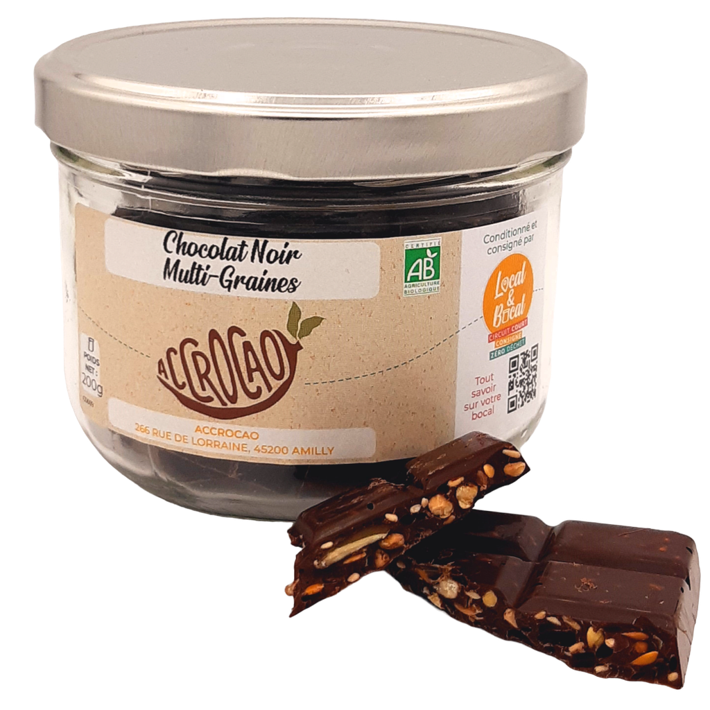 Accrocao - Chocolat Noir Multi-graines BIO - 200g