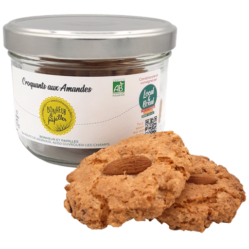 [BI030] Bonheur et Papilles - Croquants aux Amandes BIO - 110g