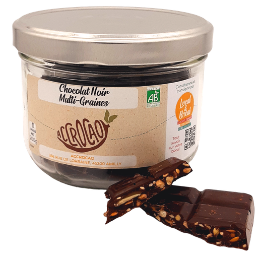 [CO009] Accrocao - Chocolat Noir Multi-graines BIO - 200g